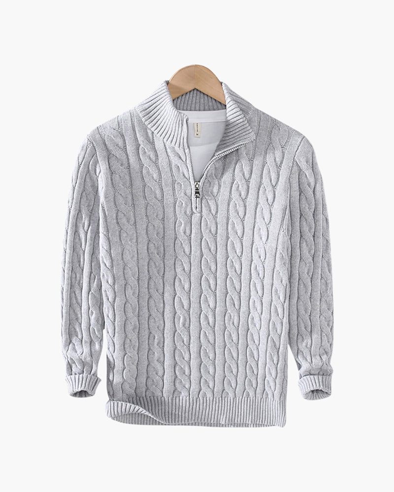 Windhaven Cable knit sweater with zipper