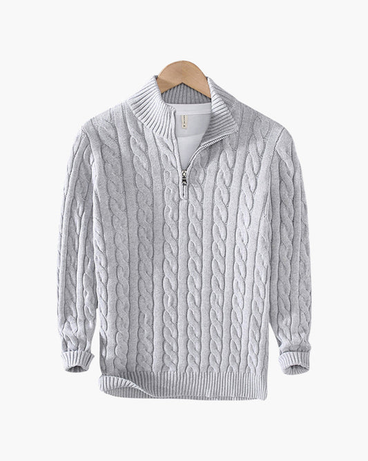 Windhaven | Cable knit sweater with zipper