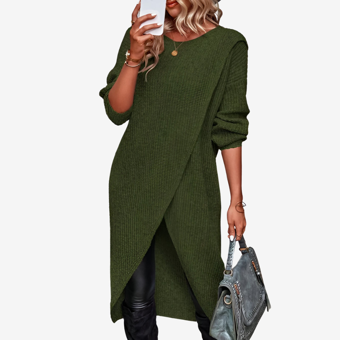 Mely | Asymmetric Knit Pullover