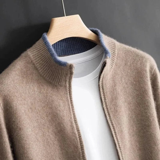 Aidan | Crown Cashmere Zip Cardigan