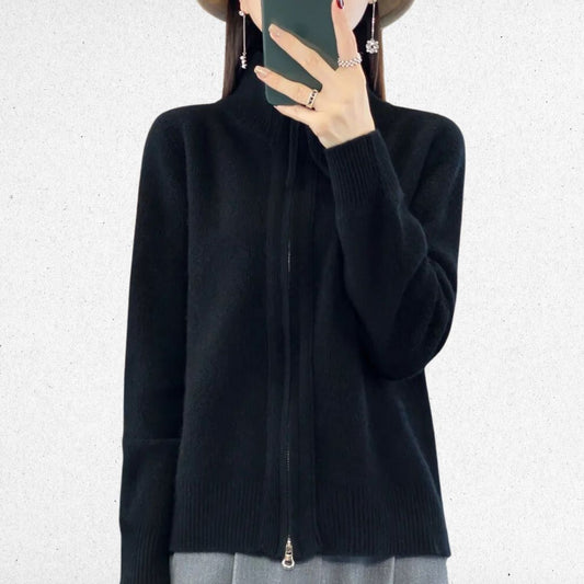 Elara | Cozy Zip-Up Cardigan