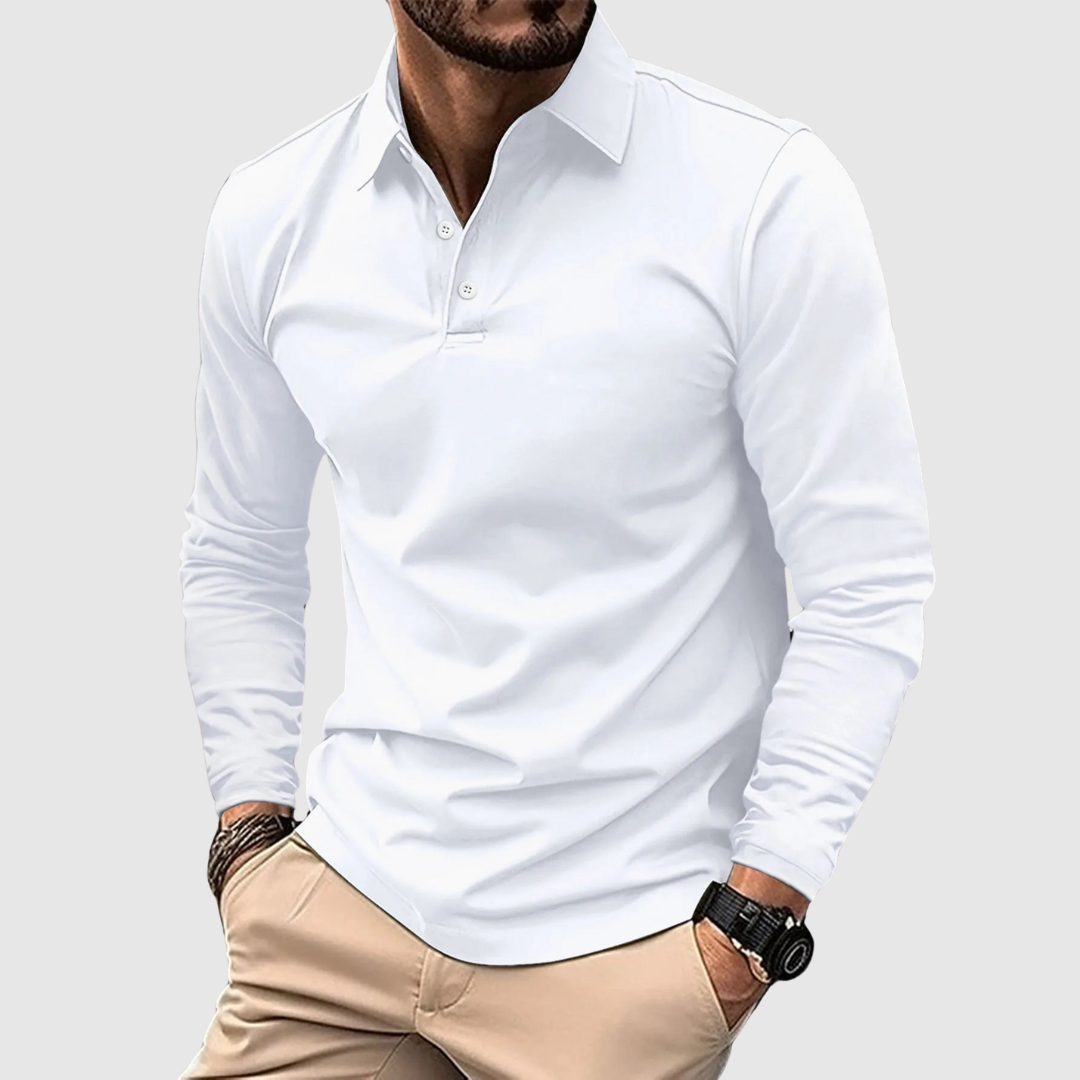 Leo | Breathable Long-Sleeve Polo