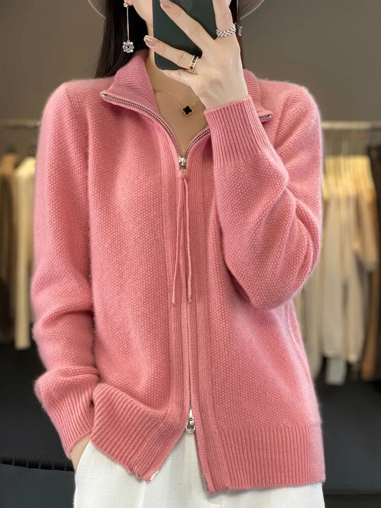 Elara | Cozy Zip-Up Cardigan