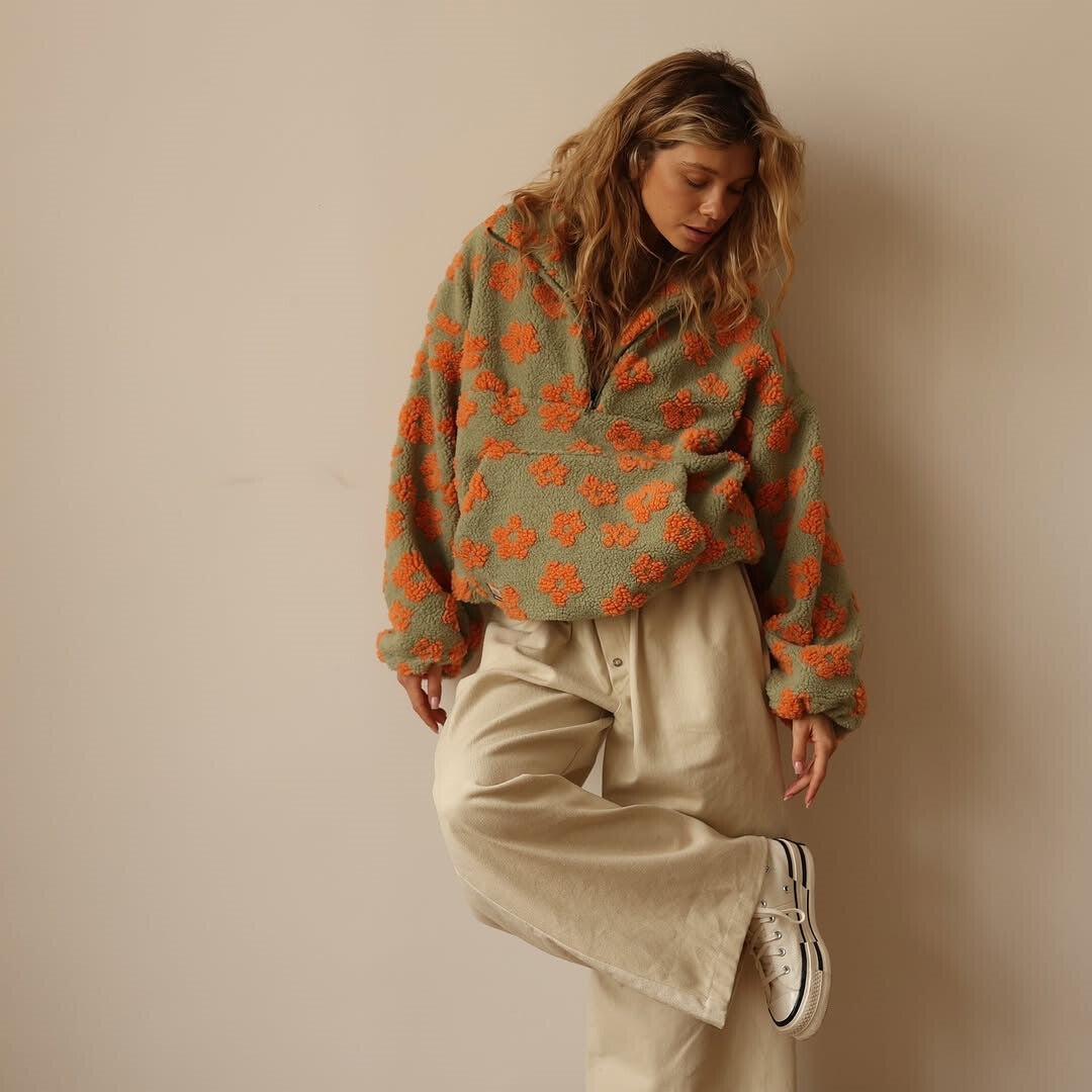 Daisy Bloom Fleece Sweater