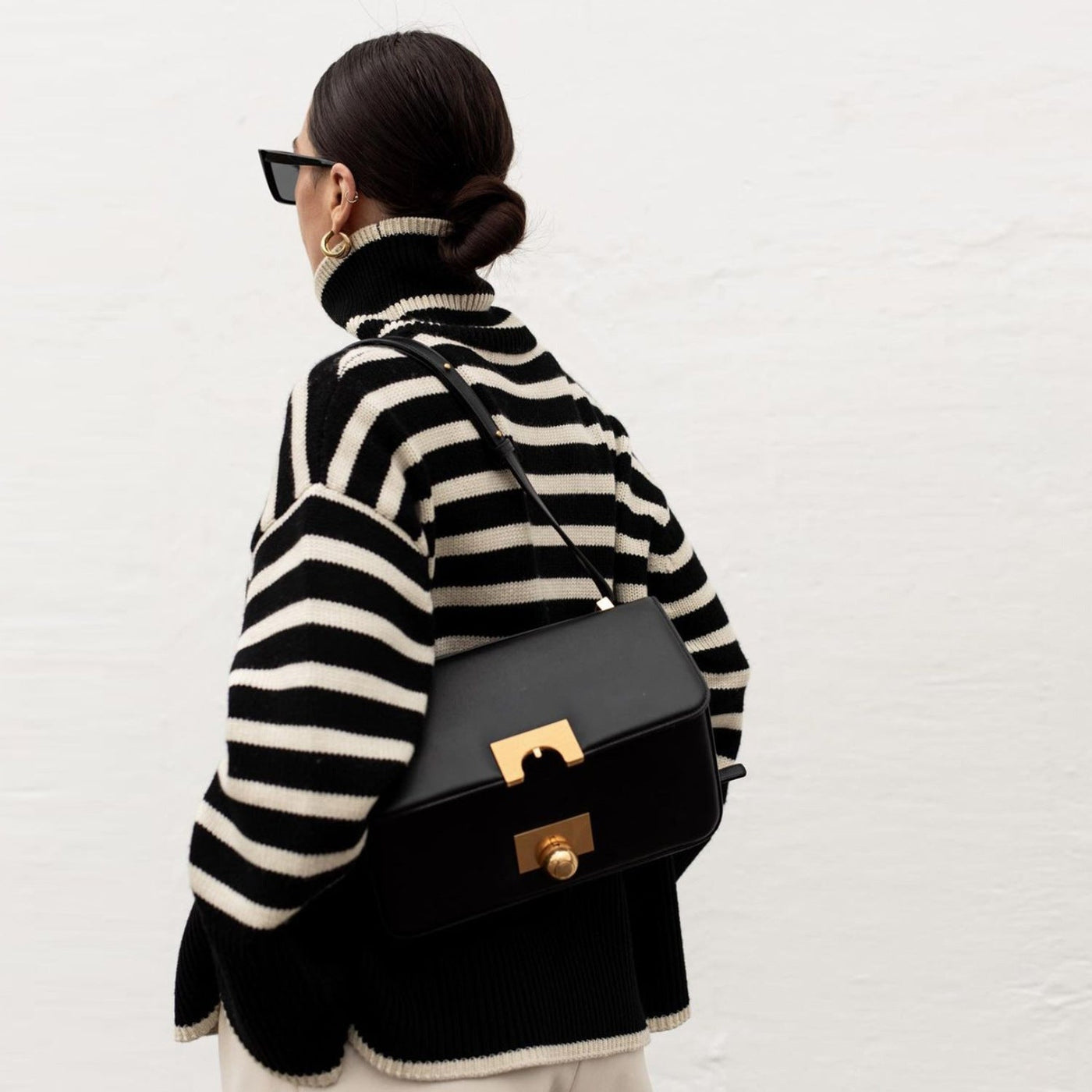 Sandra Women's Striped Turtleneck Sweater