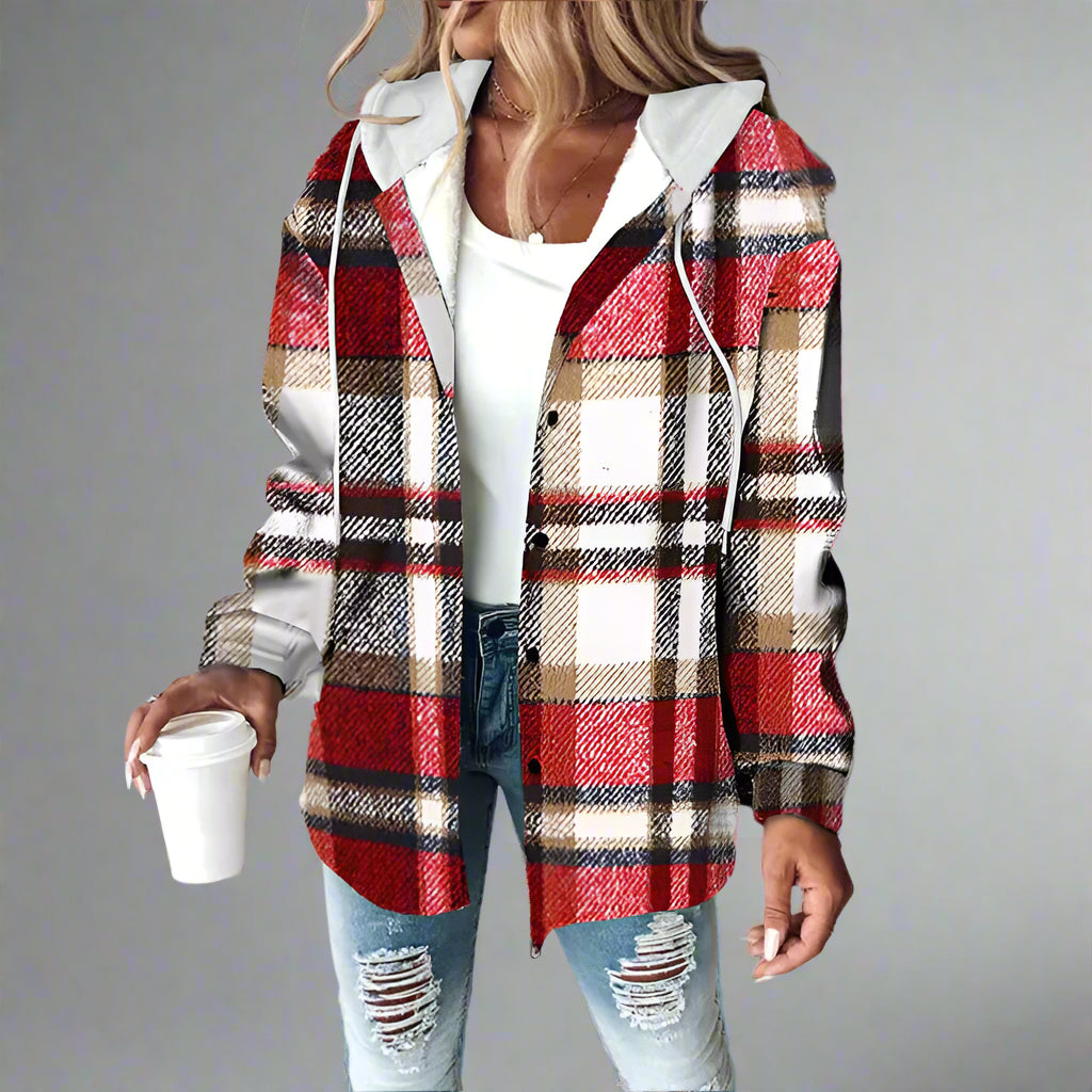Jemima | Plaid Button-Up Jacket