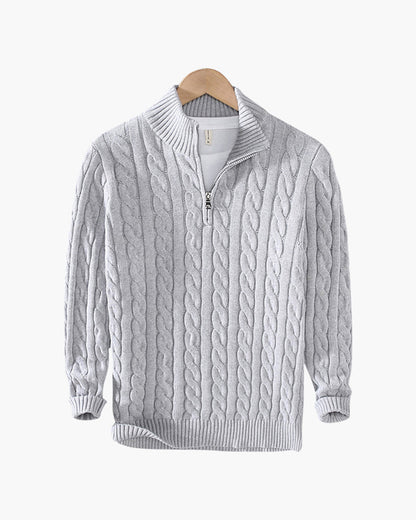 Windhaven Cable knit sweater with zipper