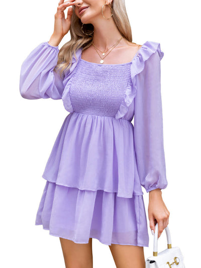 Exlura | Smocked Ruffle Mini Dress