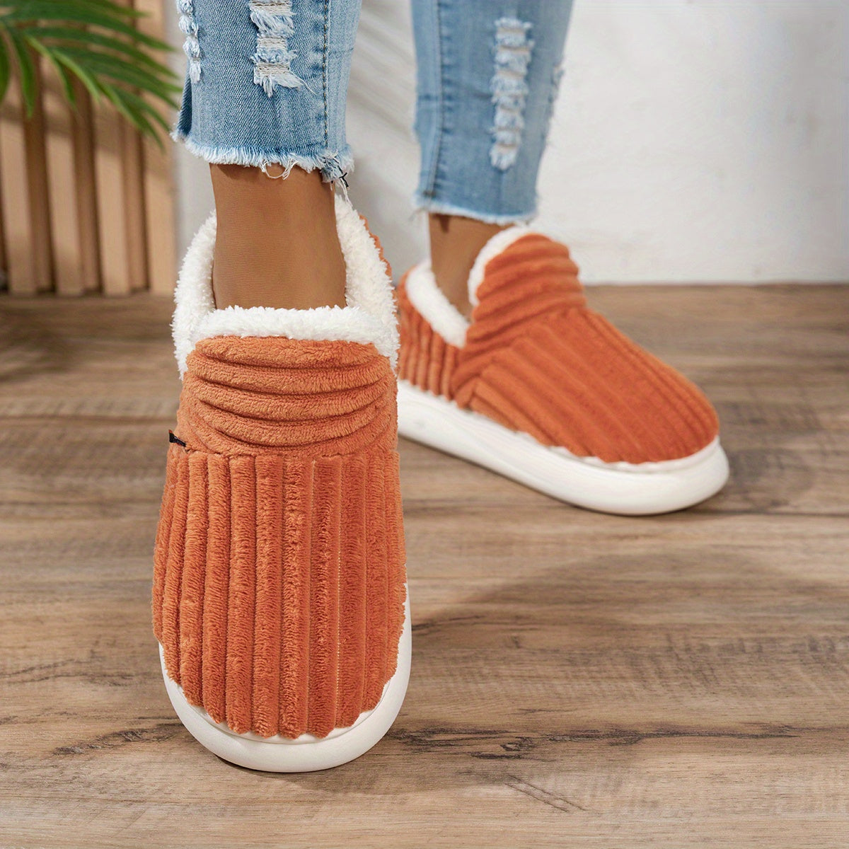 The Cozy Step plush slippers