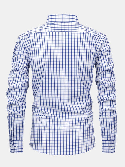 William Checkered long-sleeved button-down shirt