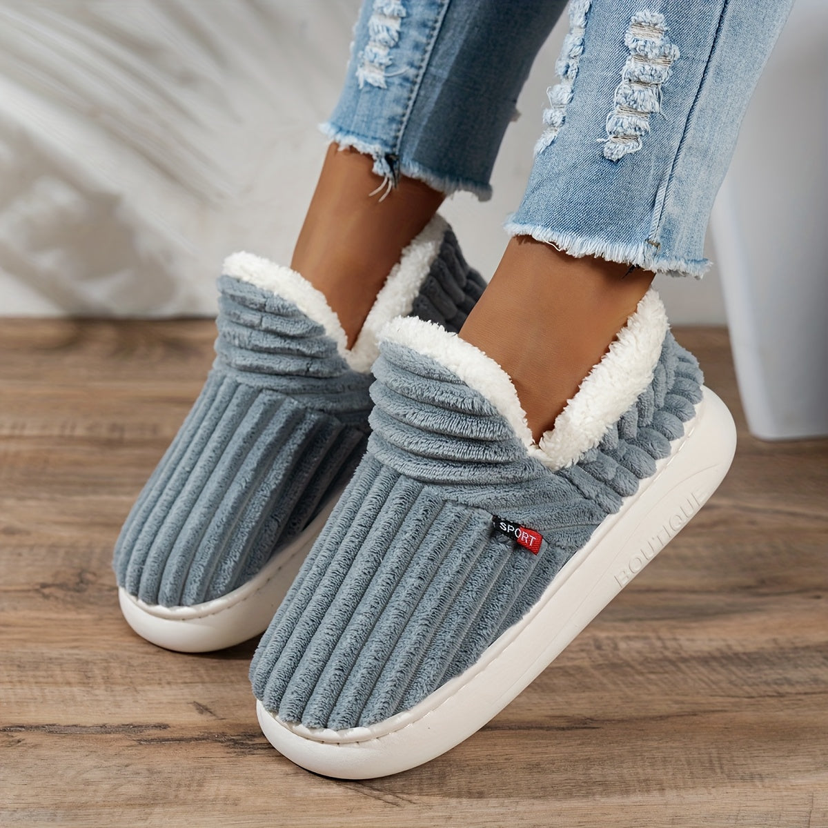 The Cozy Step plush slippers