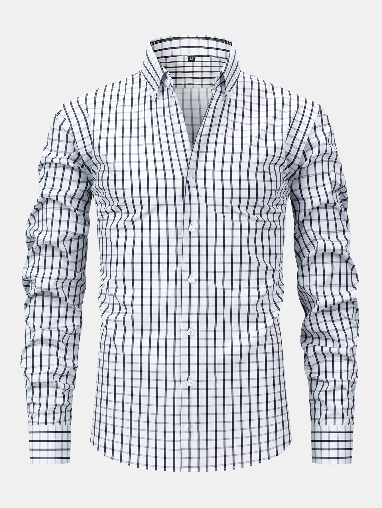 William Checkered long-sleeved button-down shirt
