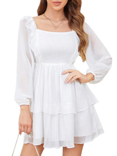 Exlura | Smocked Ruffle Mini Dress