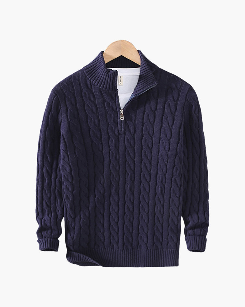Windhaven Cable knit sweater with zipper