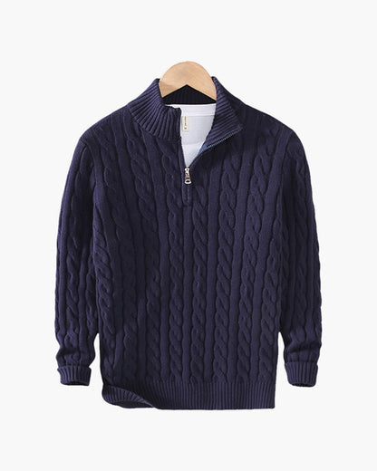 Windhaven Cable knit sweater with zipper