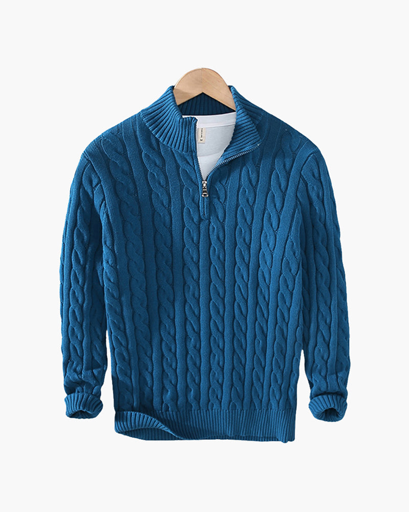 Windhaven Cable knit sweater with zipper