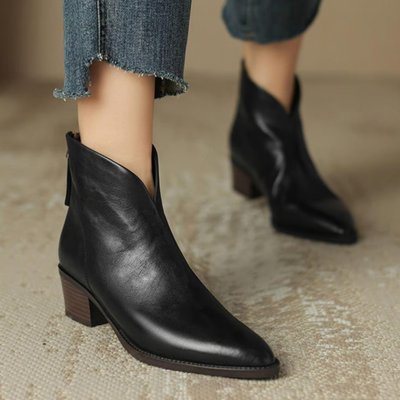 Anita | Luxury ankle boots with low heels