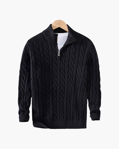 Windhaven Cable knit sweater with zipper