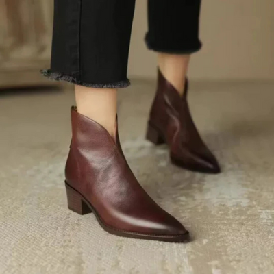 Anita | Luxury ankle boots with low heels