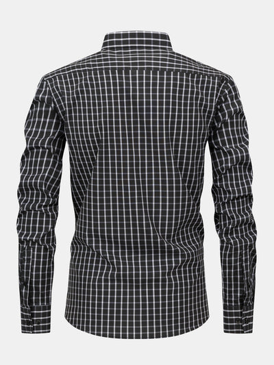William Checkered long-sleeved button-down shirt