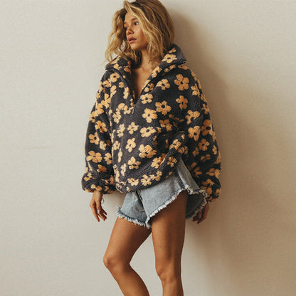 Daisy Bloom Fleece Sweater