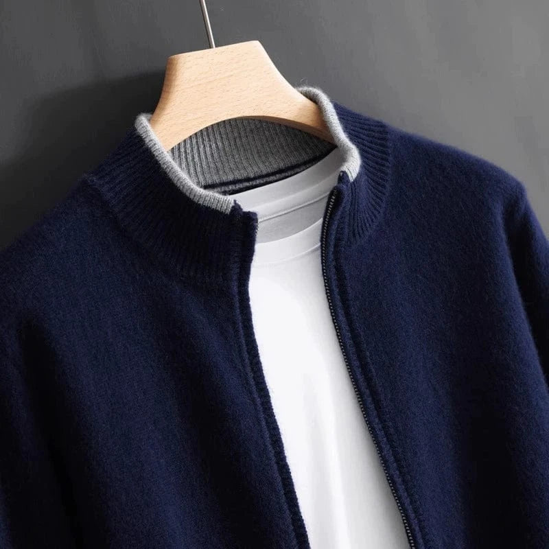 Aidan | Crown Cashmere Zip Cardigan