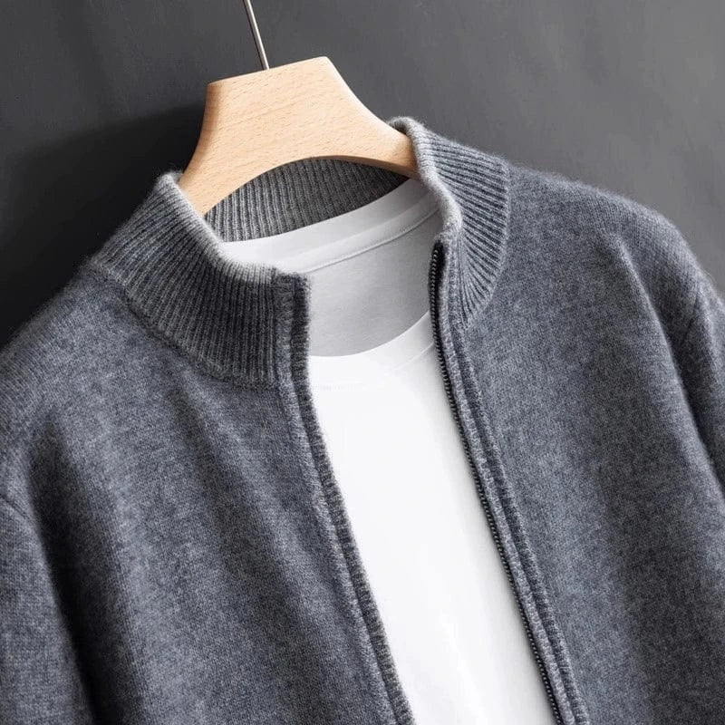 Aidan | Crown Cashmere Zip Cardigan