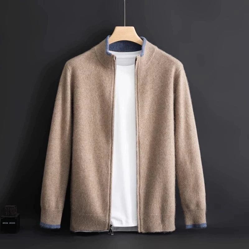 Aidan | Crown Cashmere Zip Cardigan