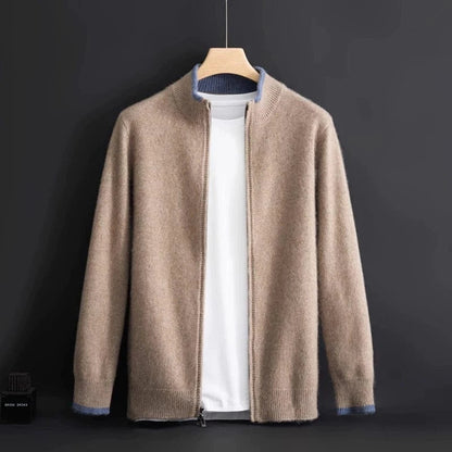 Aidan | Crown Cashmere Zip Cardigan
