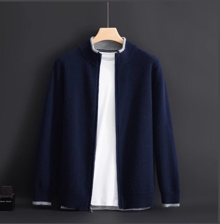 Aidan | Crown Cashmere Zip Cardigan