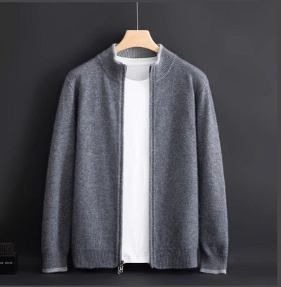 Aidan | Crown Cashmere Zip Cardigan