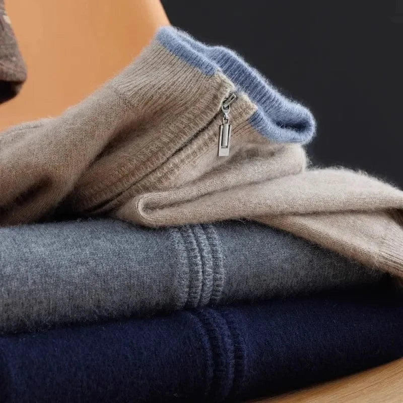 Aidan | Crown Cashmere Zip Cardigan