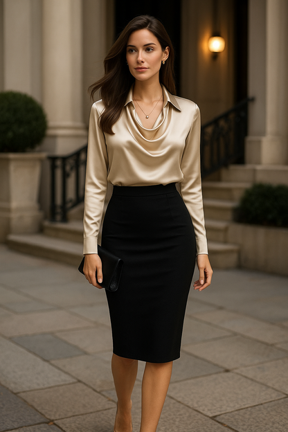 Catherine™ | Satin Blouse