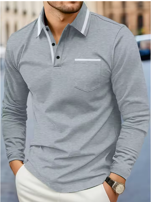 David Long-sleeved polo shirt