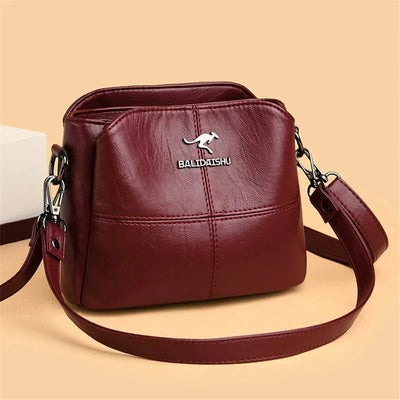 Elegant Embroidered Leather Tote and Crossbody Bag for Women