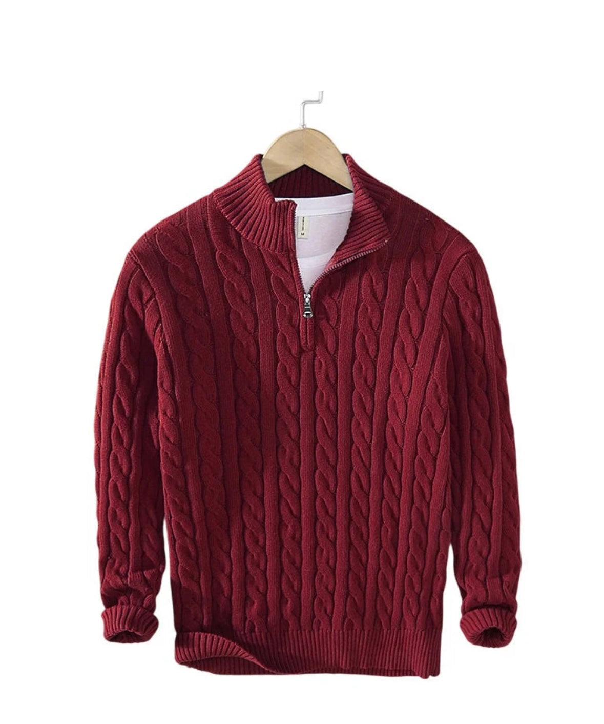 Windhaven Cable knit sweater with zipper