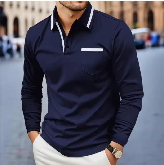 David Long-sleeved polo shirt