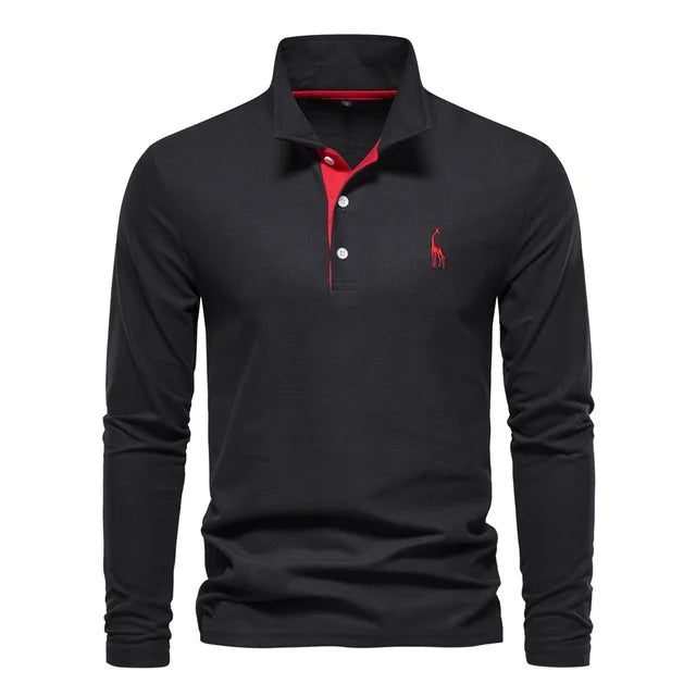 Audren | Elegant Long-Sleeve Polo Shirt