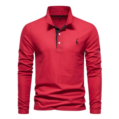 Audren | Elegant Long-Sleeve Polo Shirt