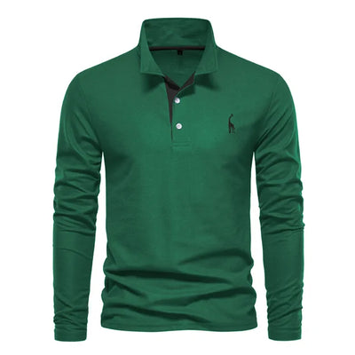 Audren | Elegant Long-Sleeve Polo Shirt