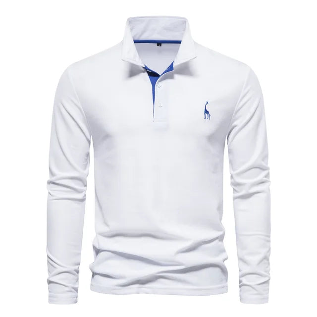 Audren | Elegant Long-Sleeve Polo Shirt