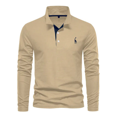 Audren | Elegant Long-Sleeve Polo Shirt