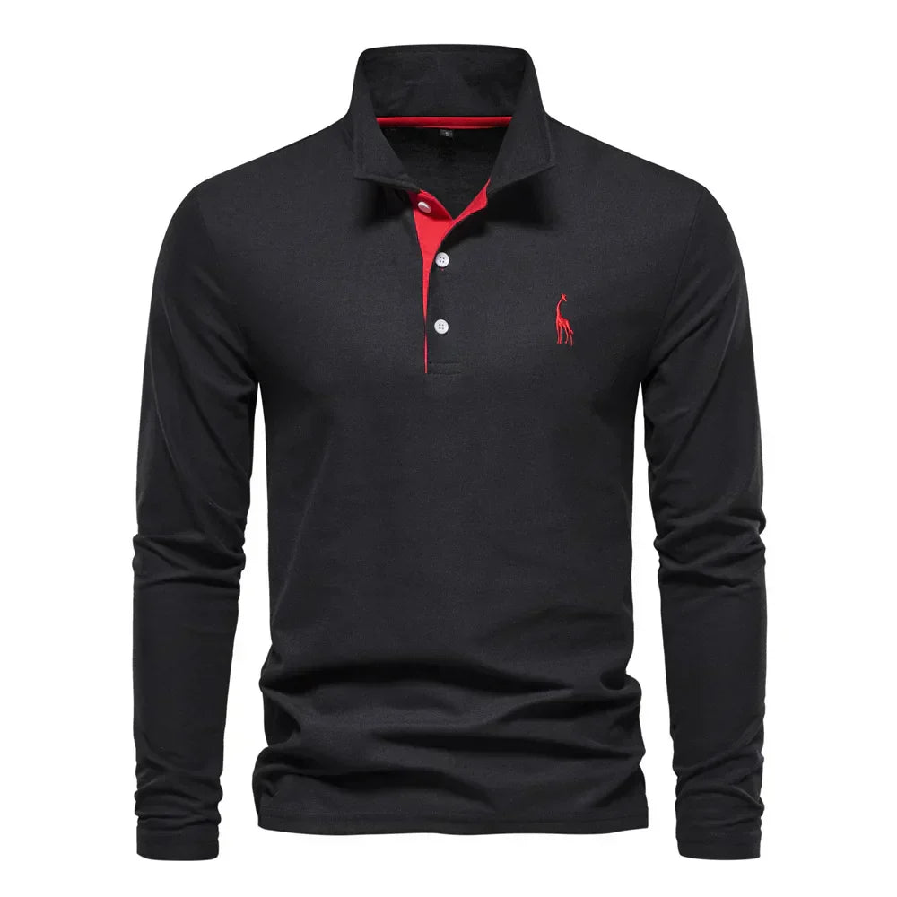 Audren | Elegant Long-Sleeve Polo Shirt