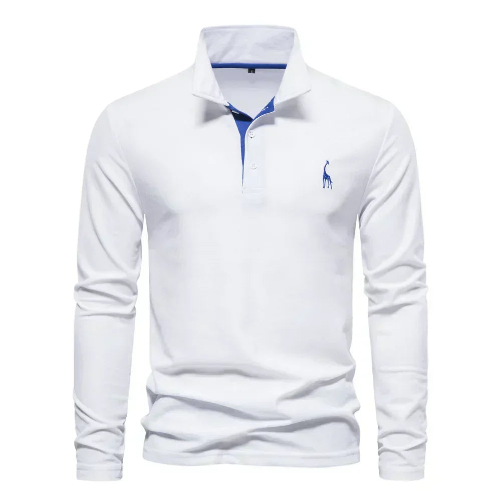 Audren | Elegant Long-Sleeve Polo Shirt
