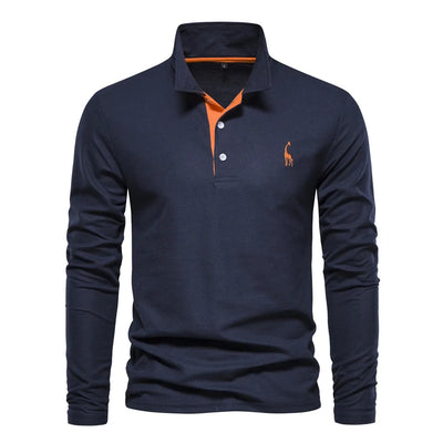 Audren | Elegant Long-Sleeve Polo Shirt