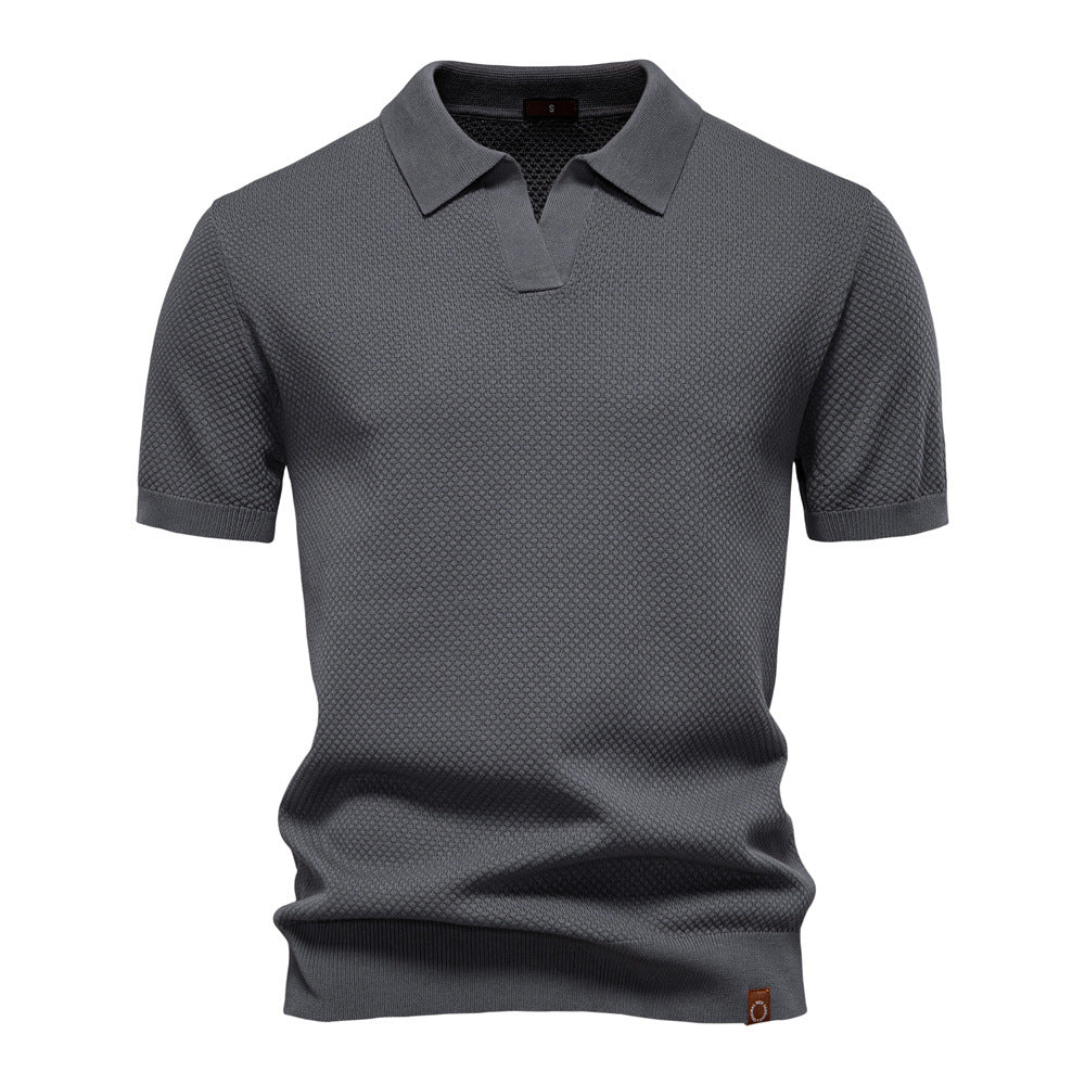 Mats | Textured Polo Shirt