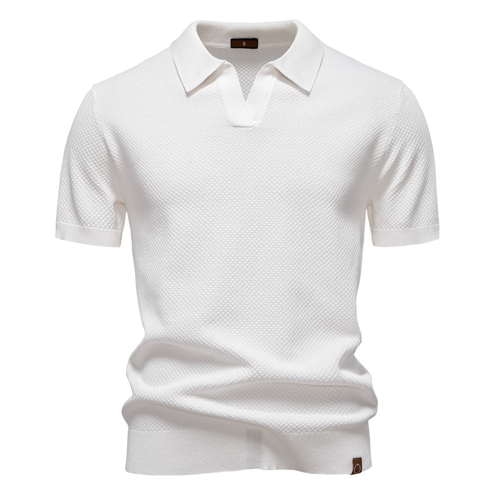 Mats | Textured Polo Shirt