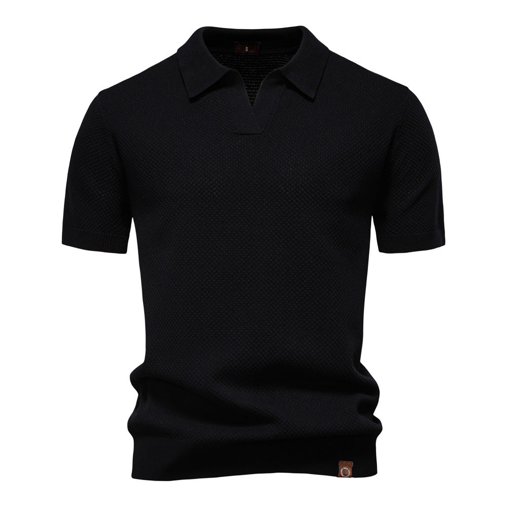 Mats | Textured Polo Shirt