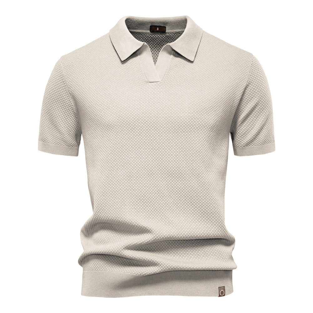 Mats | Textured Polo Shirt