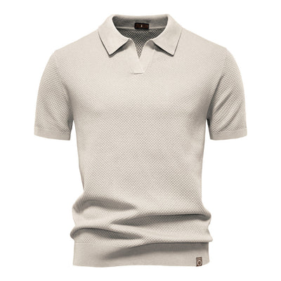 Mats | Textured Polo Shirt